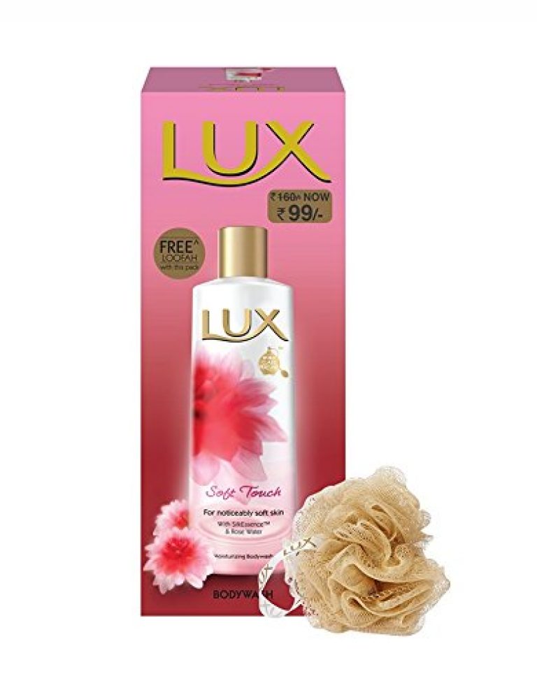 Lux Soft Touch Body Wash, 240ml with Free Loofah OMGTricks