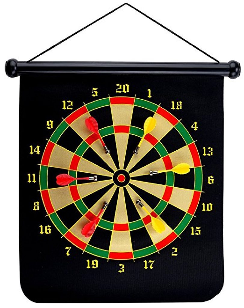 Magnas Rolling Dartboard for Kid's & Office Simply Roll N Go Dart Board
