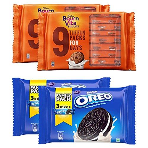 Cadbury Biscuits Family Pack combo, 1100g (Bournvita Tiffin pack (2