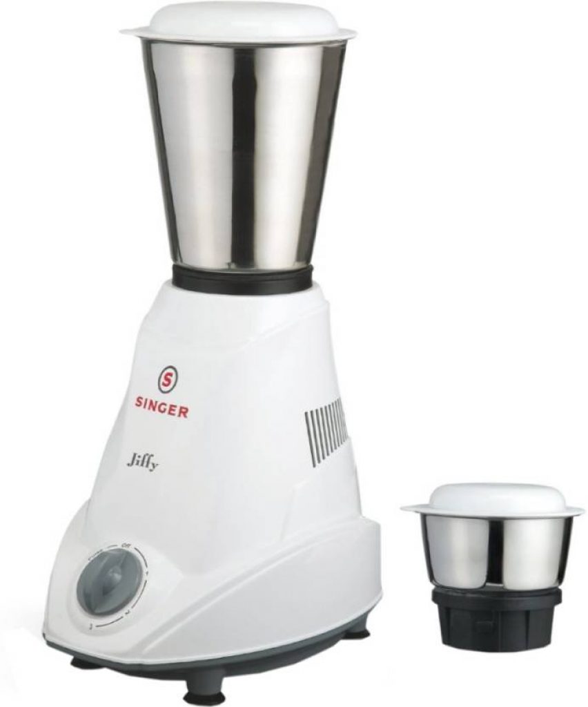Singer Jiffy 500 W Mixer Grinder (White, 2 Jars) OMGTricks