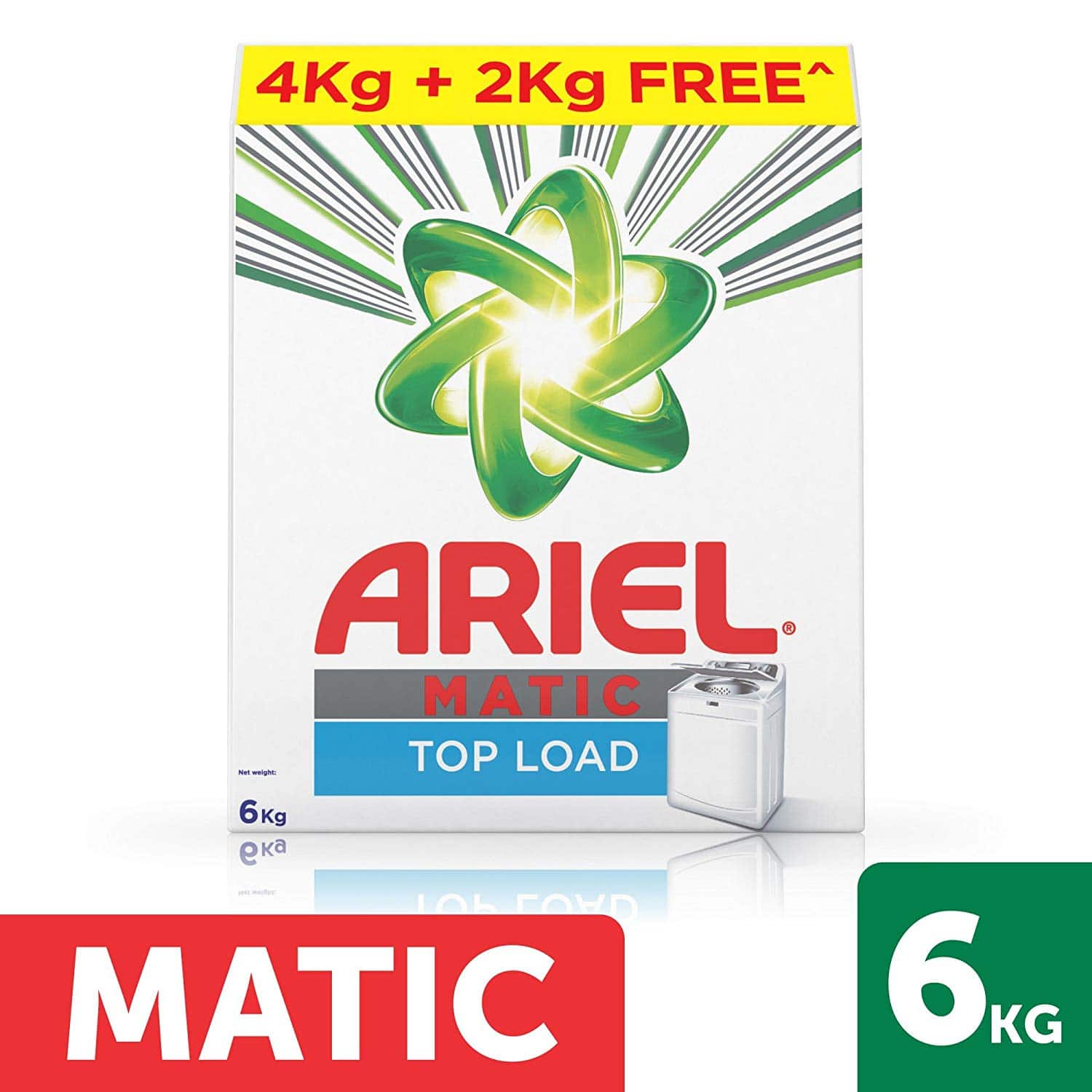Ariel Matic Top Load Detergent Washing Powder 4 kg with Free