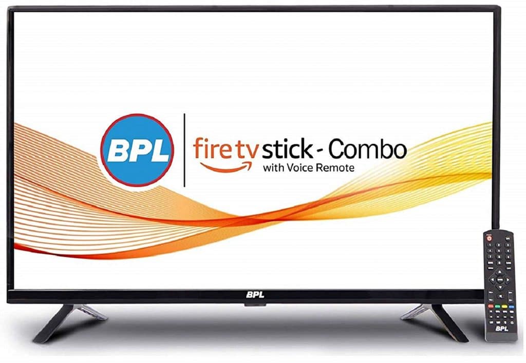 BPL 32inch LED TV with Amazon FireTV Stick I Smart Combo (Black