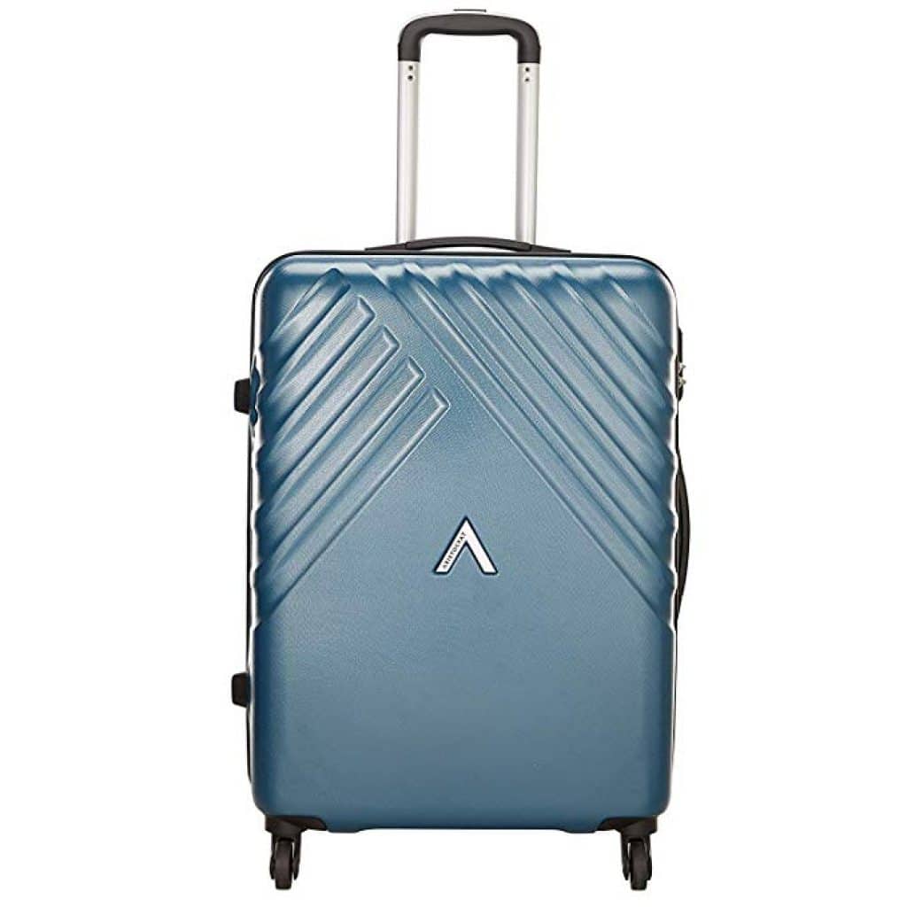 Aristocrat Polycarbonate 55 cms Blue Hardsided Cabin Luggage OMGTricks