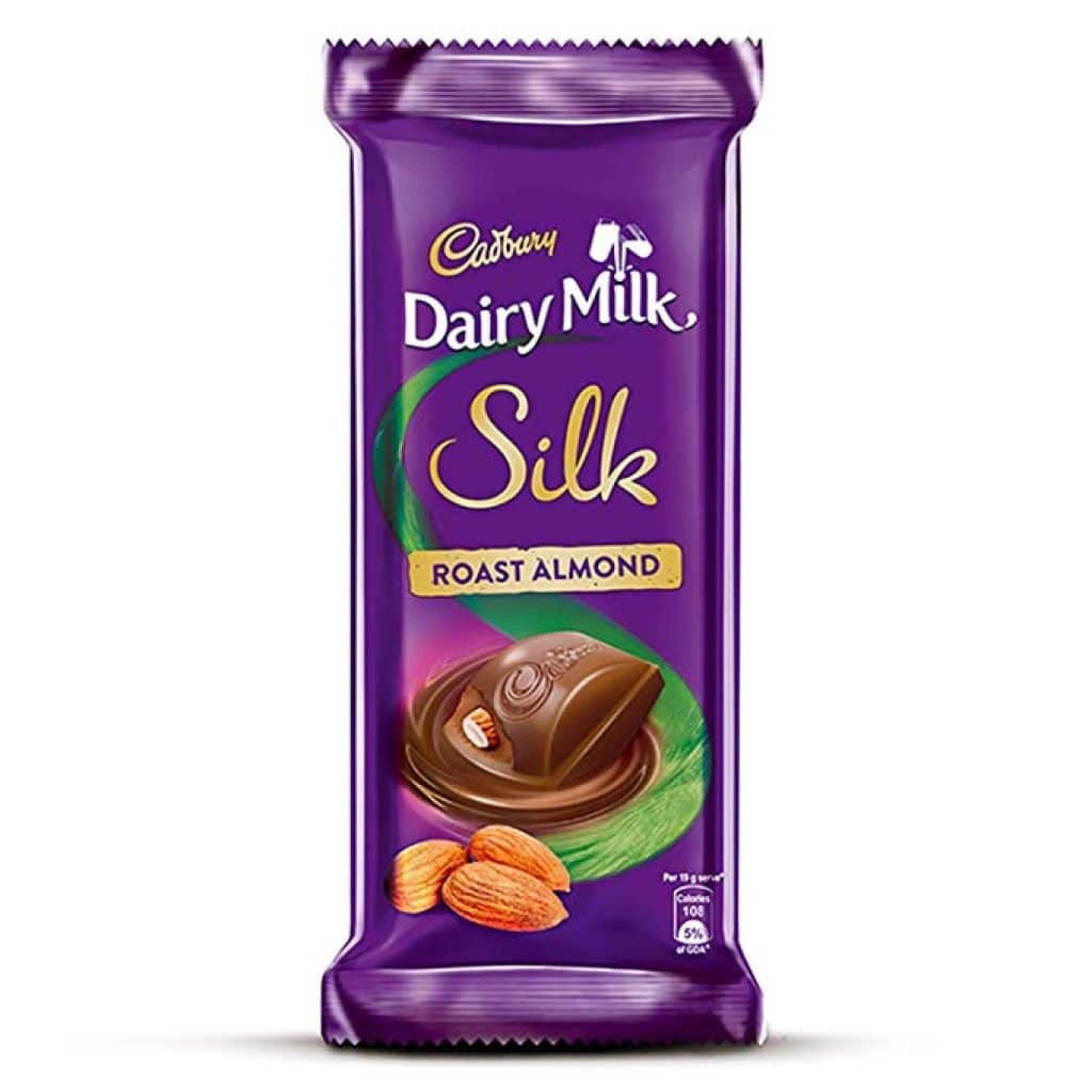 Cadbury Dairy Milk Silk Roasted Almonds Chocolate Bar, 143g (Pack of 3