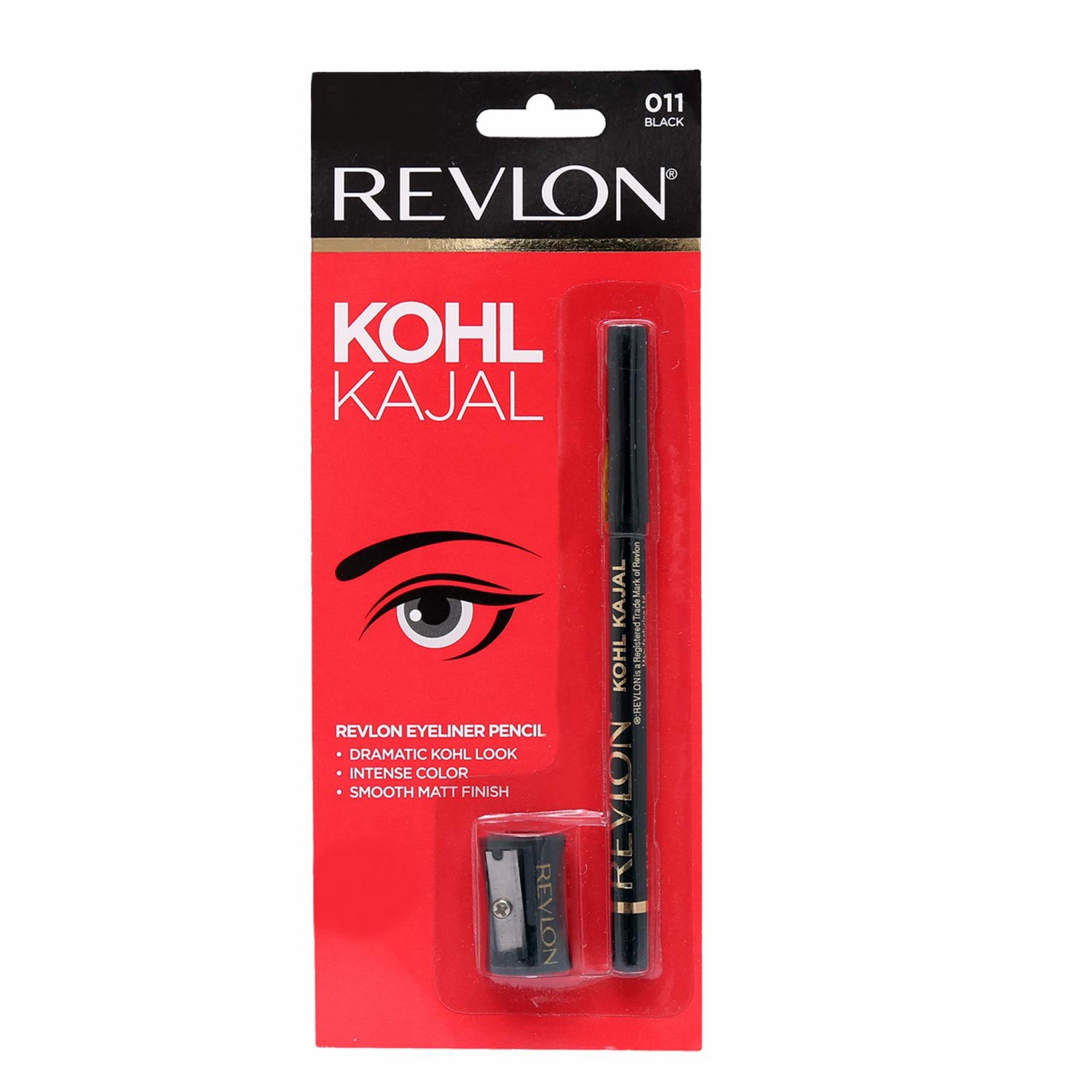 Revlon Kohl Kajal Eye Liner Pencil With Sharpener, Black, 1.14g OMGTricks
