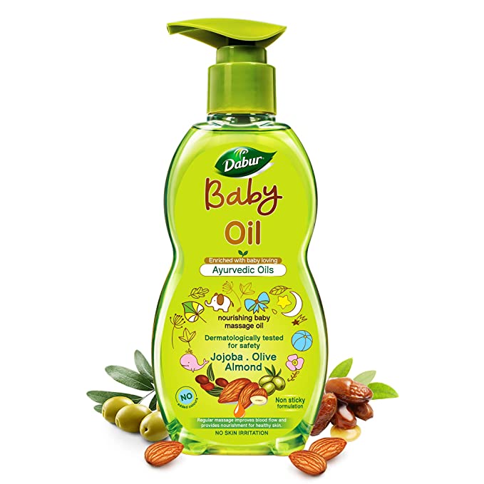 Dabur Baby Oil Nourishing baby massage oil enriched with baby loving ayurvedic herbs 500ml
