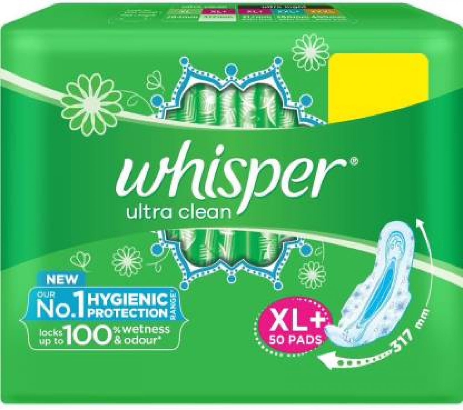 Whisper Ultra Nights XL+ Sanitary Pad (Pack of 50) OMGTricks