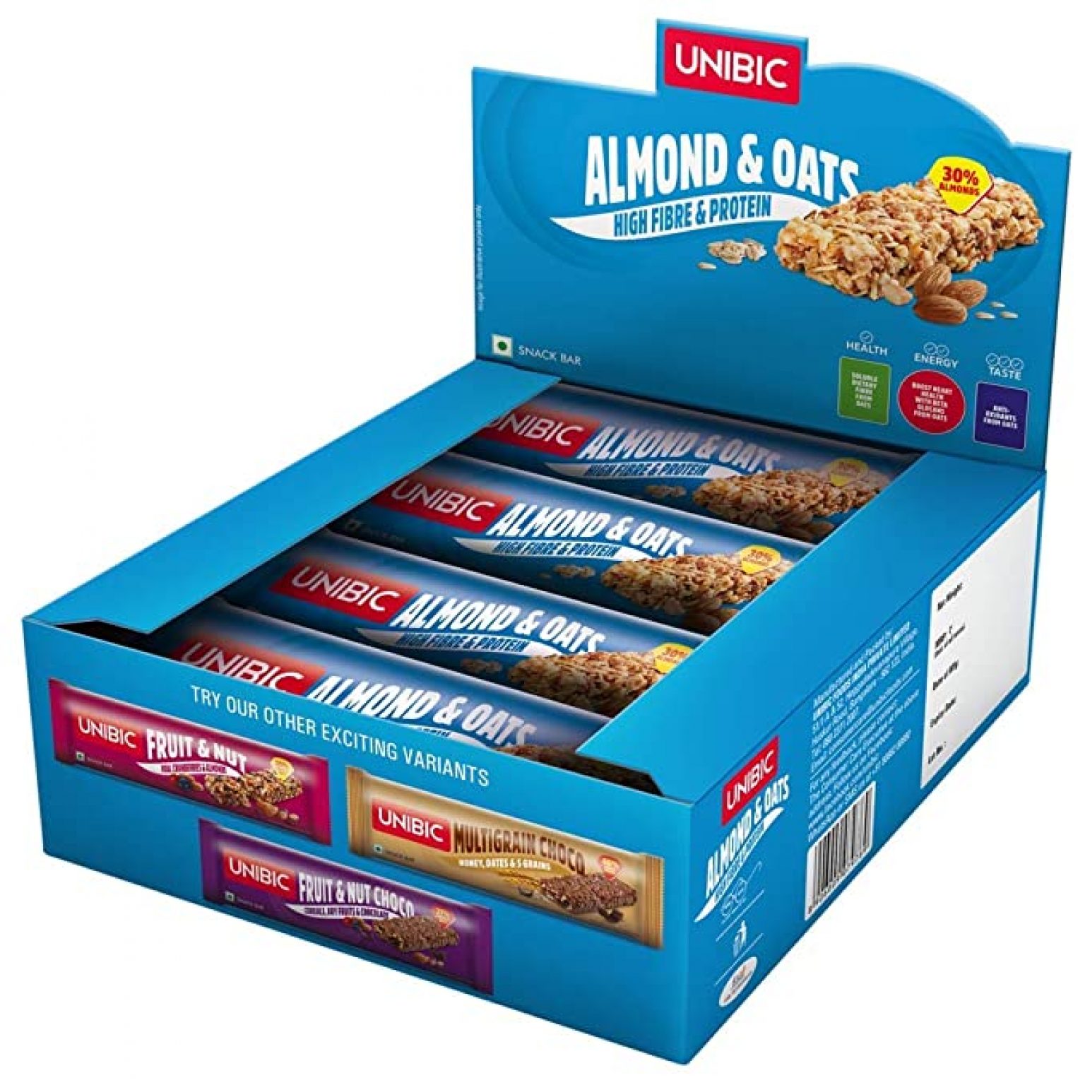 Unibic Snack Bar Almond & Oats, 12 x 30 g OMGTricks