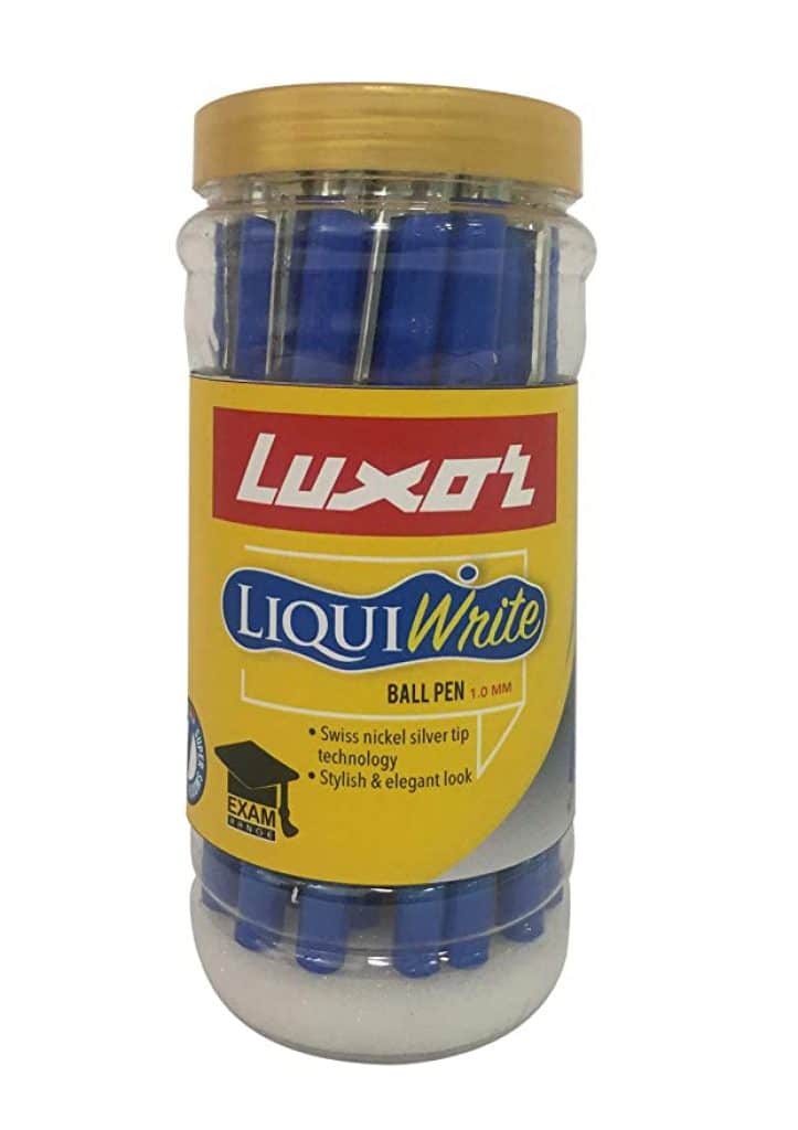 Luxor Liquiwrite Ball Pen Pack of 25 with Jar OMGTricks