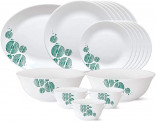 Larah by BOROSIL Opalware Dinner Set – 21 Pcs, White