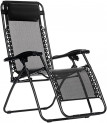 AmazonBasics Steel Zero Gravity Reclining Lounge Portable Chair, Black