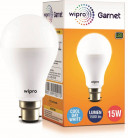 Wipro 15 W Standard B22 LED Bulb  (White, Pack of 3)