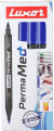 Luxor Perma Med Marker Pen , Blue ( Pack of 10 )