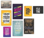 SAF Set of 8 Inspirational/Motivational Quotes UV Textured Poster