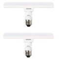 Philips Stellar Bright 10W LED T-Bulb, Base: E27 (Warm White), Pack of 2