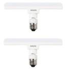 Philips Stellar Bright 10W LED T-Bulb, Base: E27 (Warm White), Pack of 2