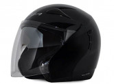 Vega Eclipse ECL-K-M Open Face Helmet with Double Visor (Black, M)