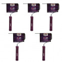 Berger Paints Interior Painting Steel 6 Inch Roller Handle (Purple, Pack of 5)