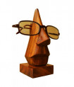 Pindia Hand Crafted Wood Spectacle Holder (6 inch, Brown)