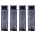 Steelo Emerald Pet Water Bottle 1000 ml, Set of 4, Grey