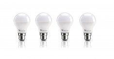 Syska Base B22 8-Watt Round LED Bulb (Pack of 4, Cool Day Light)