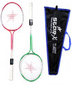 StarX Multi-shaft Steel Badminton Racquet Set, Adult G4-3 3/4-inch