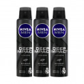 NIVEA Men Deep Impact Freshness Deodorant Spray, 150 ml (Pack of 3)
