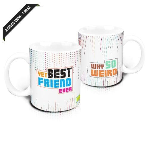 HotMuggs Yet Best Friend Ever Ceramic Mug, 350ml, Multicolour