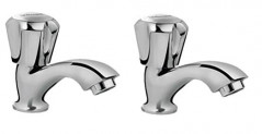 Hindware F100001QT Contessa Pillar Tap Foam Flow (Chrome, Pack of 2)