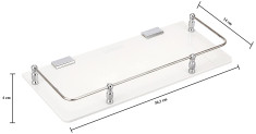Amazon Brand – Solimo Acrylic 12″*5.5 (inch) Wall Mounted Unbreakable Shelf 