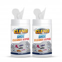 Cleno Shoe Cleaner Wet Wipes 50 Wipes Pack of 2