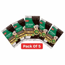 Streax Insta Shampoo Hair Colour for Women & Men, Dark Brown 3 – Pack of 5