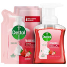 Dettol Foaming Handwash Pump + Refill Combo, Strawberry (250ml + 200ml) Pack of 2 