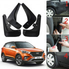 Oshotto Mud Flap (O.E.M Type) Compatible with Hyundai Creta 2015,2016,2017,2018,2019 (T-I) (Set of 4)