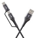 boAt Deuce USB 300 2 in 1 Type-C & Micro USB Cable