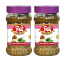 Tops Gold GreenChilli Pickle 375gm Jar, Pack of 2