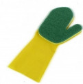 Yellow Sponge Cleaning Scrub Right Hand Glove, Multi Function