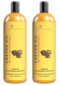 Rey Naturals Cold-Pressed, 100% Pure Castor Oil – Moisturizing & Healing, For Skin, Hair Care, Eyelashes (400ml) – (200ml x 2)