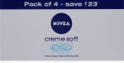 Nivea Creme Soft Soap, 75g (Pack of 4)