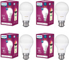 Philips Base B22 9-Watt LED Bulb (Pack of 4, White)