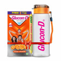 Glucon-D Tangy Orange Glucose Powder With Free Sipper(1kg, Refill)