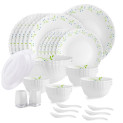 CELLO Tropical Lagoon Dazzle Series Opalware Dinner Set of 37 Pieces