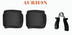Aurion wris-supportwith Hand Grip Protective Padded Wrist Guard Brace with Hand Grip for Sports (Combo of 2)
