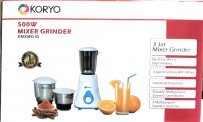 Koryo Plastic 500W Mixer Grinder KMXMG53 (Small; White)