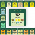VAHDAM – Organic Green Tea Sampler Trial Pack | 15 Assorted Green Tea Bags
