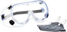 3M 1621+9000IN Chemical Protection Safety Goggles and Dust Respirator Mask Combo