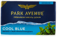 Park Avenue Premium Men’s Soap, Cool Blue with Menthol and Multi-Mineral Energizers, 125g (BUY 3 GET 1)