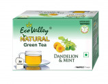 Eco Valley Natural Green Tea, Dandelion and Mint, 30 Tea Bags