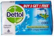 Dettol Cool Soap, 125g (Pack of 4) with Free Dettol Cool Soap, 125g