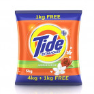 Tide Plus Extra Power Detergent Washing Powder – 4 kg (Jasmine and Rose) with Free Detergent Powder – 1 kg
